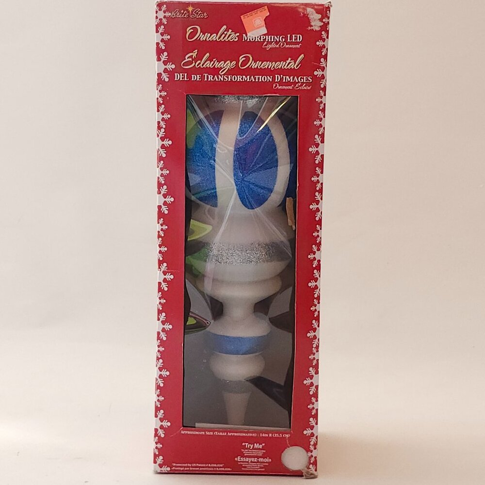 JUMBO Bright Star Ornalites Christmas Ornament Morphing LED Lighted Ornament